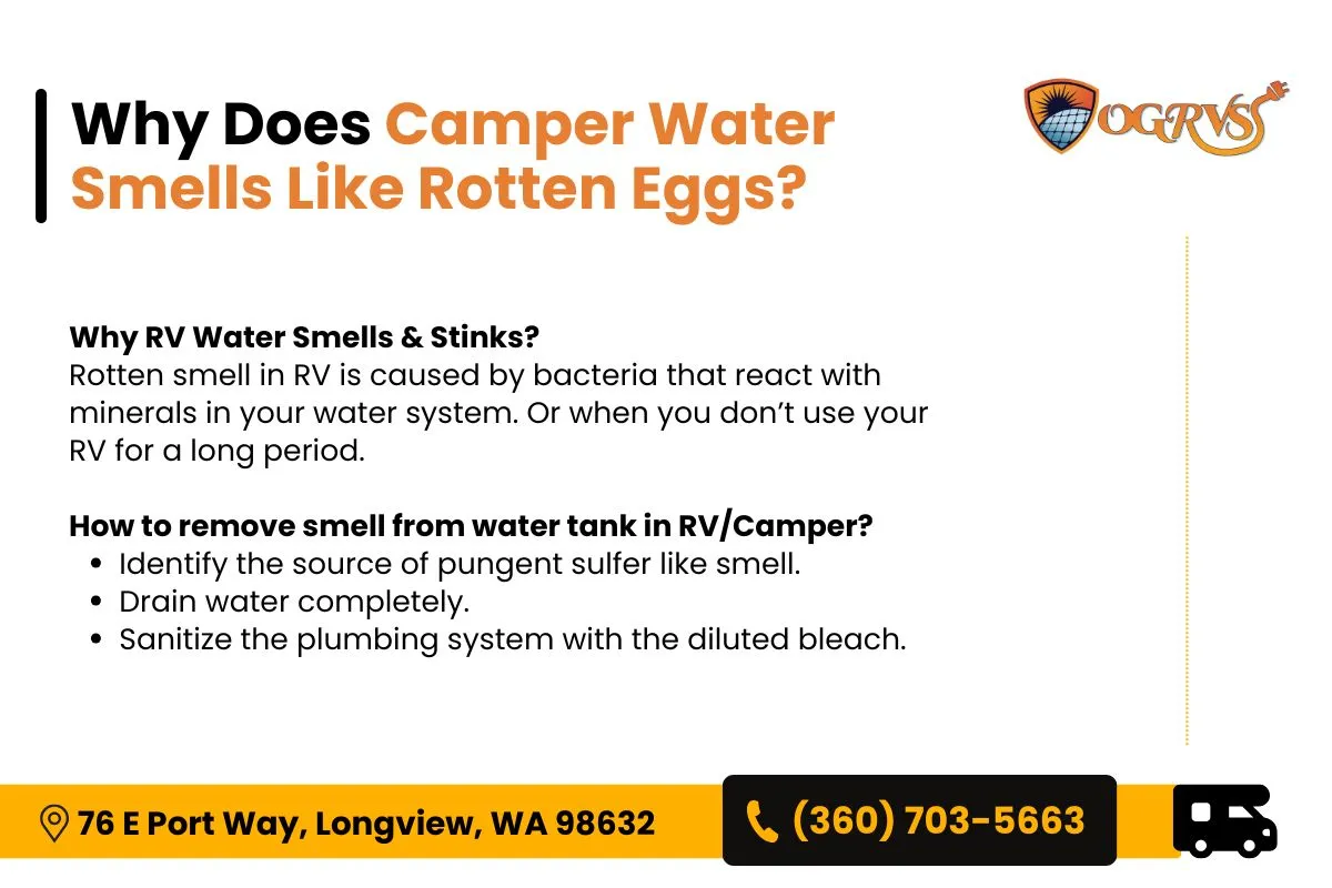 Camper Water Smells Like Rotten Eggs